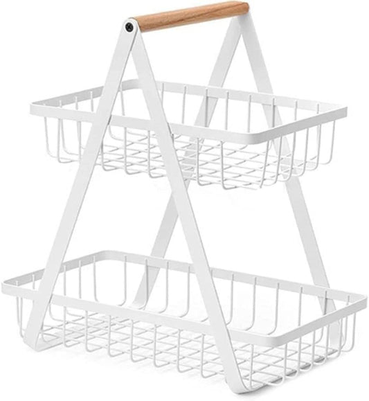 🧺 2-Tier Kitchen Storage Basket – Keep Your Countertop Neat & Organized ✨🏡