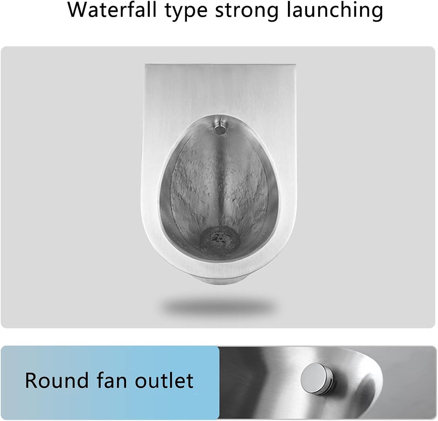🚽 Stainless Steel Wall-Mounted Urinal with Automatic Sensor Flush 🌊