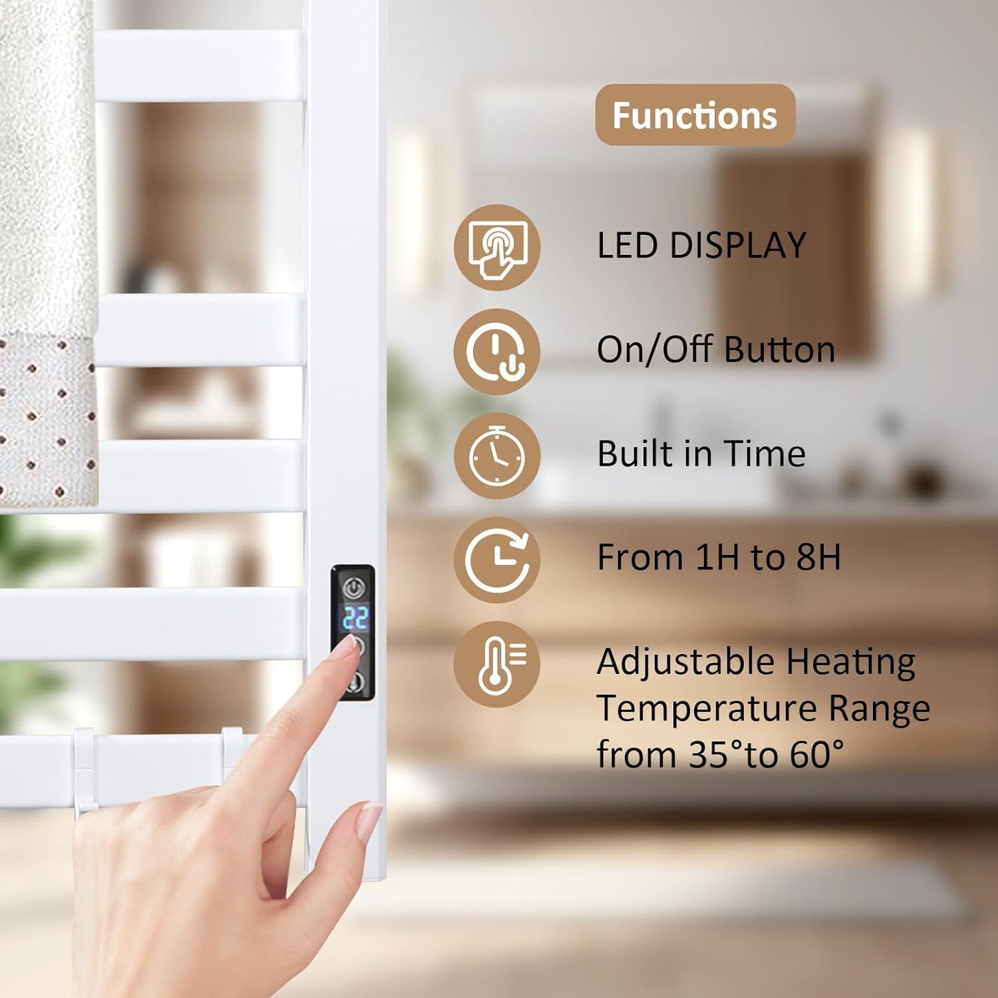 💖 Warm & Relaxing Bathroom Heater – Adjustable Settings for Ultimate Comfort 🌈🔥