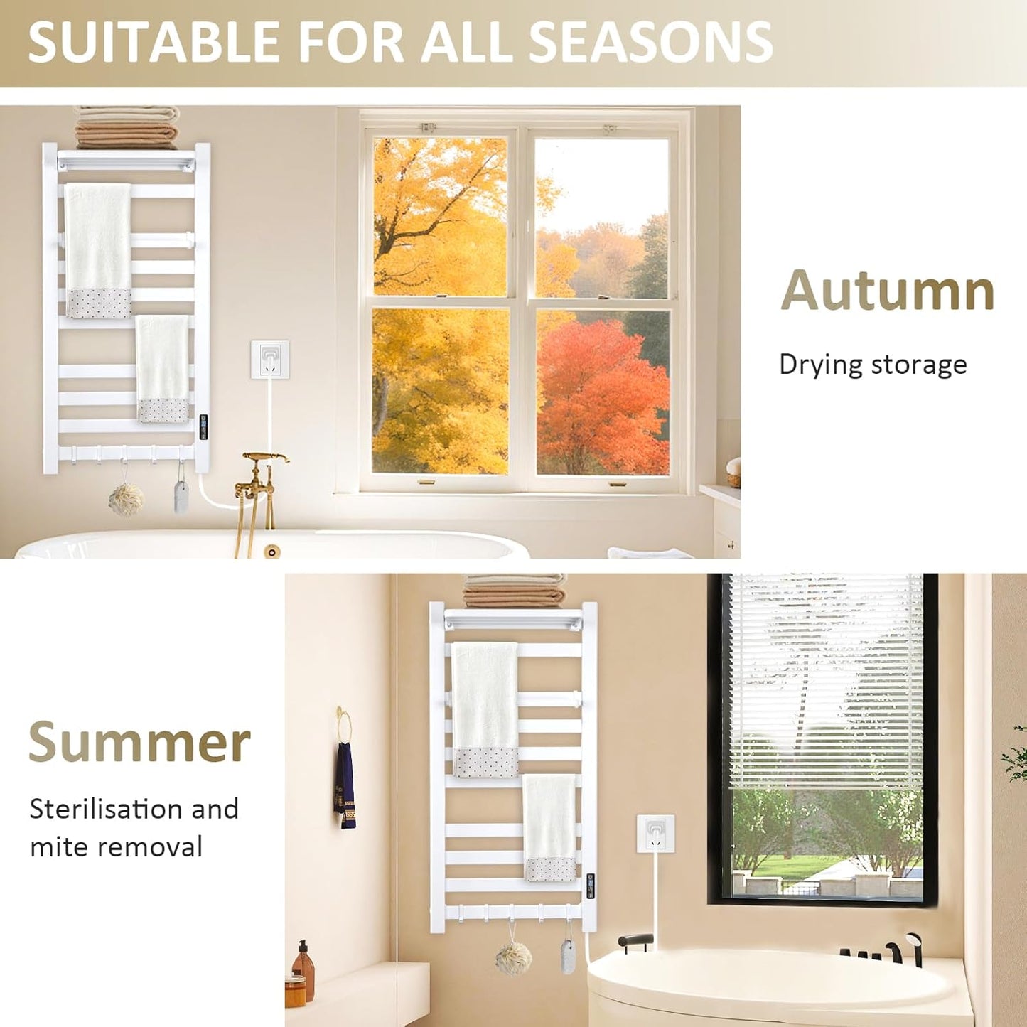 💖 Warm & Relaxing Bathroom Heater – Adjustable Settings for Ultimate Comfort 🌈🔥